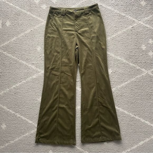 Cider Pants & Jumpsuits Cider Corduroy Wide Leg Olive Green Pants Xl Poshmark